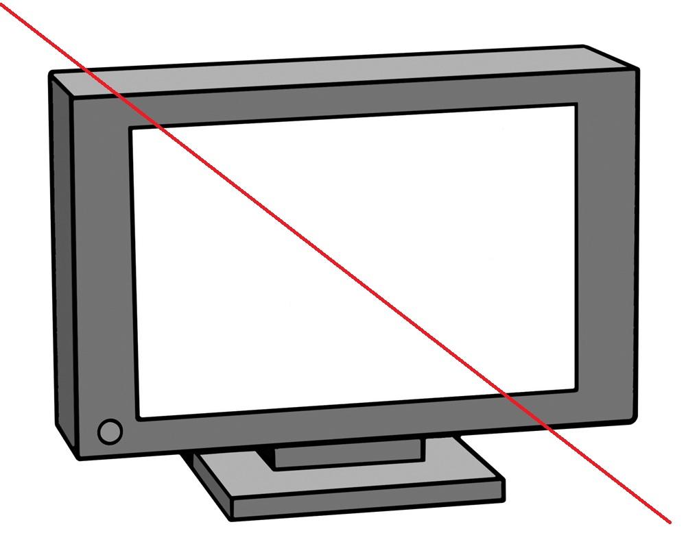 Fernseher durchgestrichen