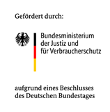 Gefördetr durch Bundesministerium der Justiz und für Verbraucherschutz aufgrund eines Beschlusses des deutschen Bundestages