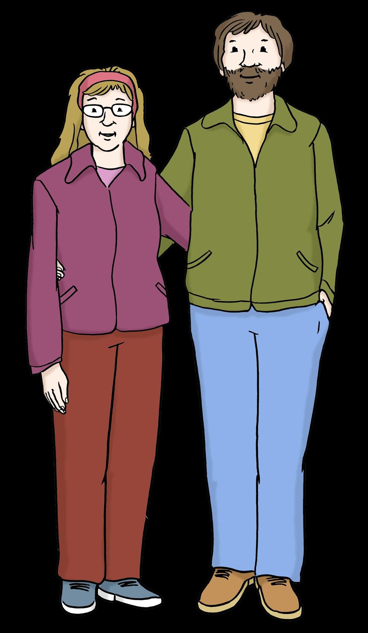 Mann und FRau nebeneinander