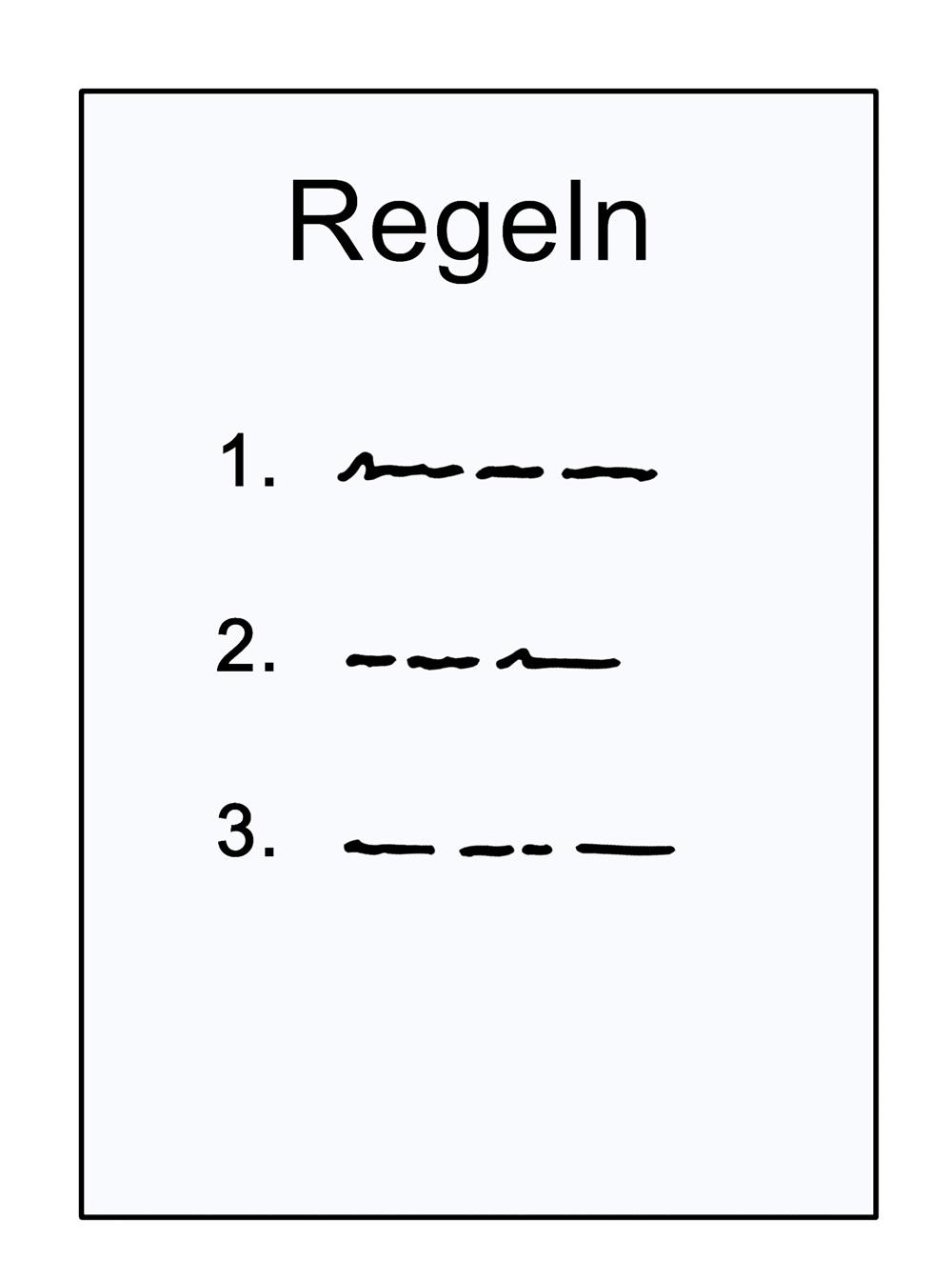 Schild Regeln