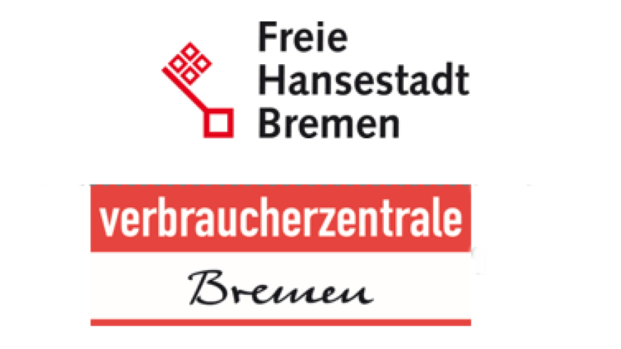 Logos Verbraucherzentrale Bremen und Senatorin für Verbraucherschutz