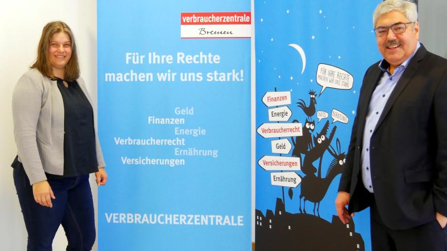 Dr. Annabel Oelmann und OB Melf Grantz