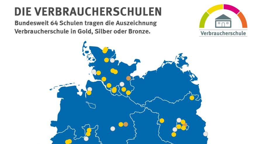 Deutschlandkarte Verbraucherschulen