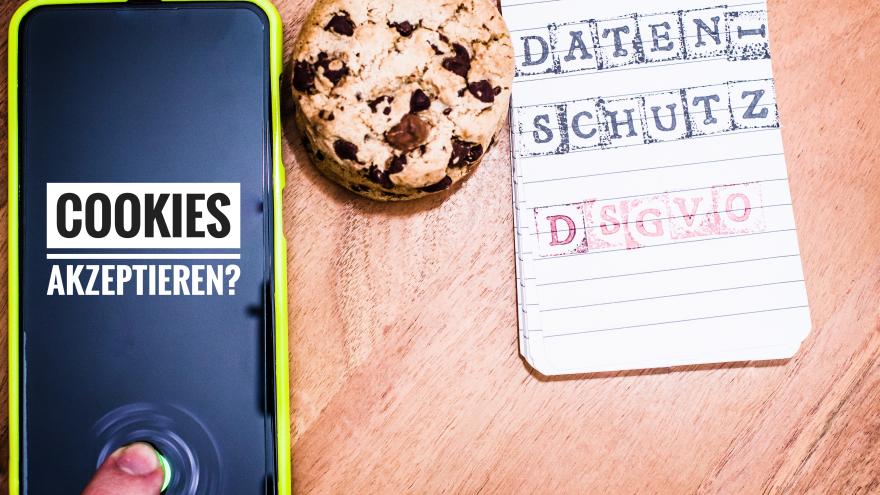 Handy Cookie Banner Keks DSGVO