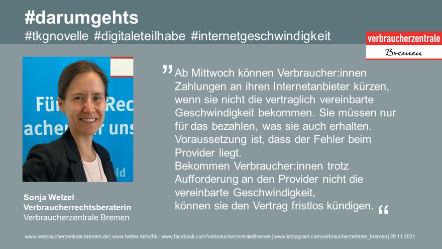 Neue Kund:innenrechte bei lahmem Internet