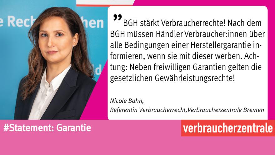 Nicole Bahn, Leiterin Verbraucherrecht Verbraucherzentrale Bremen