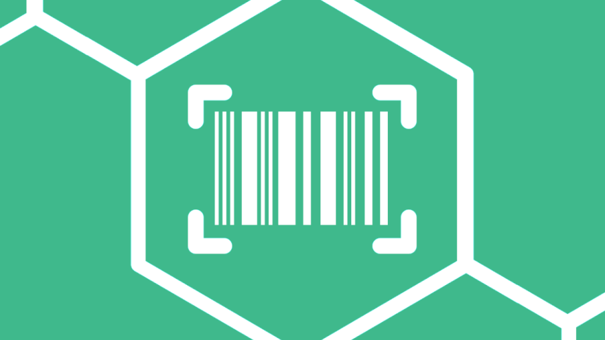 Illustration eines Barcodes als Logo der App Scan4Chem
