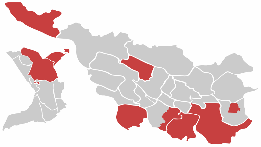 Karte der Quartiersberatungen der Verbraucherzentrale Bremen