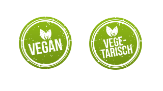 Label Vegan und Vegetarisch