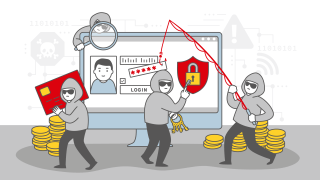 Symbolische Darstellung von Internetkriminalität